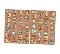 Gatuida 2 Sets Wooden Arabic Alphabet Puzzle Board Educational for Montessori Early Learning Game Enhances Cognitive Skills and Parent Interaction Easy to Handle for Boys