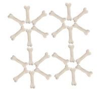 Gatuida 20 Pcs Mini Resin Bones for Crafts, Tiny Realistic Bone Props for Dogs, DIY Micro Landscape Decor and Halloween Skeleton Costume Decorations