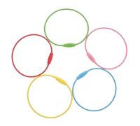Gatuida 20 Pcs Stainless Steel Wire Keychains Luggage Tag Keepers Multipurpose Keyring Accessories for Travel and Cruise Random Color