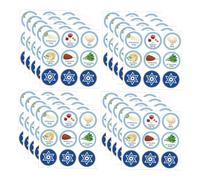 Gatuida 20 Sheets Happy Passover Stickers Round Packaging Seal Labels for Party Bags Seder Decoration Passover Celebration Jewish Holiday Ritual Tags for Festive Supplies
