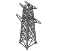 Gatuida 200 Scale Electric Transmission Tower Model for Train Track Accessories, Architectural DIY Building Kit, Grey Plastic Miniature Scene Prop for Model Railways and Dollhouse