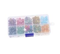 Gatuida 200Pcs Crackle Glass Beads DIY Charms Materials Beads for Handmade Jewelry Bracelet Crafting Multi Color Lightweight Durable Design