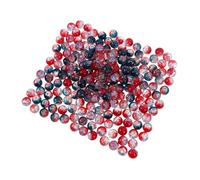 Gatuida 200pcs Crackle Glass Beads for Jewelry Making Gradient Ice Crack Design Loose Spacer Beads for Bracelets Necklaces Round Glass Bulk DIY Crafts Supplies
