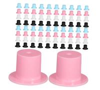 Gatuida 200pcs Mini Christmas Clown Hats for Crafts Tiny Plastic Top Hats in Black White Pink Blue Miniature Doll Accessories for Holiday Decorations Costume Party Supplies and Festive DIY