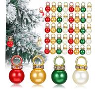 Gatuida 200pcs Mini Christmas Ornaments Small Baubles Xmas Tree Ball Pendants for Holiday Wedding Party Decoration Compact Festive Decor Solid Material Lightweight