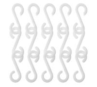 Gatuida 200pcs Small Plastic S Hooks for Hanging Lightweight Daily Essentials and Shopping Bags, White S-Shaped Hooks for Walls Inside Cabinet Doors, Sturdy and Secure Hanging Utility
