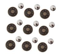 Gatuida 20pcs Adjustable Jeans Button Studs Detachable Waist Replacement Buttons for Easy Installation No Sew Design Stylish Pattern for Trousers