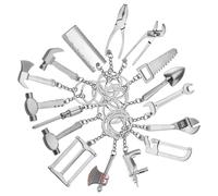 Gatuida 20pcs Adjustable Wrench Tool Keychain DIY Pendant Accessory Creative Car Key Holder Multi-use Craft Charm for Keyring Decoration Assorted style