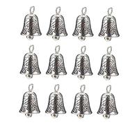 Gatuida 20pcs Alloy Christmas Bell Pendants DIY Jewelry Accessories with Pre for Necklace Bracelet Crafting Vintage Decorative Charms for Holiday Decor and Gifts