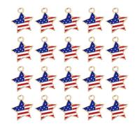 Gatuida 20pcs Alloy Pentagram Charms for Jewellery Making with Fine Workmanship, Creative Star Pendant Accessories for Independence Day Bracelets and Anklets DIY Craft Projects