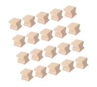 Gatuida 20Pcs Blank Wooden Stamps for DIY Crafting Beech Wood Stamper for Scrapbooks Handmade Cards Seal Projects Creative Wood Craft Supplies for Adults