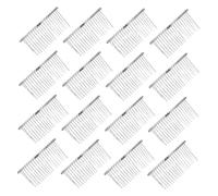 Gatuida 20pcs Bridal Veil Combs Metal Twist Wire Hair Combs with Teeth for Women Classic French Styling for Wedding DIY Bridal Accessories