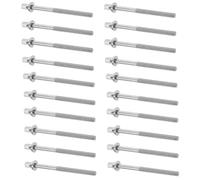 Gatuida 20pcs Drum Screws M5 X 60mm Silver Metal Drum Kit Tension Rods High-strength Threads Professional-grade Replacement Parts for Live Gigs