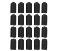 Gatuida 20pcs Drumstick Cover Silicone Mute Tips Noise Cancelling Practice Accessories for Percussion Drumming Hole Black
