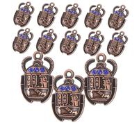 Gatuida 20pcs Egyptian Beetle Pendant Charms Ancient Scarab Necklace DIY Supplies Durable Hanging Charms for Jewelry Making for and Crafts