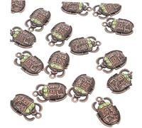 Gatuida 20pcs Egyptian Scarab Beetle Charms Pendant DIY Jewelry Craft Supplies for Necklace Keychain Earrings Ancient Egypt Style