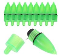 Gatuida 20pcs Fishing Rod Alarm Bell Light with 20 Bells, Green | Water-activated Flashing Lamp, Pressure-resistant Plastic Casing, 2 X Ag3 Batteries, for Shore Anglers and Ice Fishing