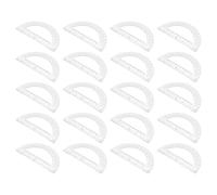 Gatuida 20pcs Geometry Protractor Set 180 Degree Semicircle Dual Scale Lightweight Ps Material Measuring Tool for School and Technical Drawing