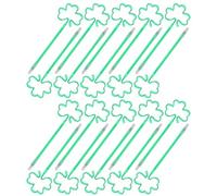 Gatuida 20pcs Graduation Season Clover Ballpoint Pens for Students Lightweight Plastic Material with Tidy Writing, Creative Office Desk Decor and Novelty Luck Pens for School Use