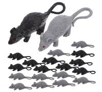 Gatuida 20pcs Halloween Fake Rat for Pranks Spooky Mice Models Halloween Party Decorations Creepy Mouse Props for Scary DIY Displays