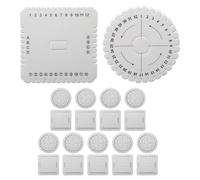 Gatuida 20pcs Hand Weaving Tools Kumihimo Disk Square Macrame Braiding Board for DIY Bracelet Making Craft Supplies Cord Beading Tool