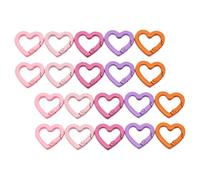 Gatuida 20pcs Heart Shape Keychain Clips Zinc Alloy Snap Hooks for DIY Jewelry Making Backpack Straps Dog Collars Luggage Accessories Easy Use Spring Keyring Clips