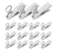 Gatuida 20pcs Lavalier Microphone Clip Lapel Mic Holder for Secure Hold Audio Recording Business Attire Iron Clips Replacement Kit