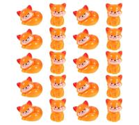 Gatuida 20pcs Little Fox Figurine Cute Animal Sculpture Miniature Resin Animals Fox Statue Desktop Ornament for Home Shelf Party Favor