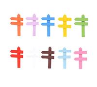 Gatuida 20pcs Mini Decorative Fence Set for Fairy Garden DIY Lawn Ornament Creative Wooden Garden Fence Adornment for Outdoor Backyard Home Accessories Micro Landscape Craft Random Color
