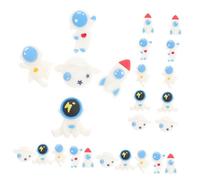 Gatuida 20Pcs Mini Resin Rocket Astronaut Ornaments DIY Headwear Decor Accessories for Phone Case Crafting Space Series Mixed Styles