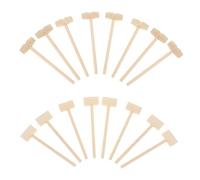 Gatuida 20Pcs Mini Wooden Hammers for Cake Mallets Cracking with Long Handles Educational Building Blocks Tool for Boys Development