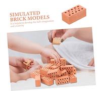 Gatuida 20pcs Miniature Simulation Bricks DIY Model Building Accessories for Sand Table Micro Landscape and Architectural Diorama Red Porous Wall Bricks for Creative Handcraft