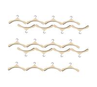 Gatuida 20Pcs Miniature Wooden Doll Hangers for Bjd Dolls Compact Dollhouse Storage Rack Versatile Clothes Organizer Furniture Accessories