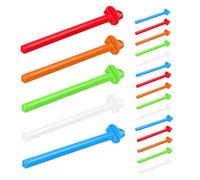 Gatuida 20pcs Plastic Bird Perch Stands for Cage with Claw Care Design Lightweight and Easy to Install Parakeet Rest Sticks for Finch Canary Budgie Cockatiel Multi Color for Bird Habitats