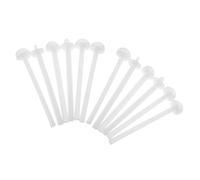 Gatuida 20pcs Plastic Bird Resting Stand Small Parrot Bird Stand Perch Plastic Budgie Perches Birdcage Floor Pole White