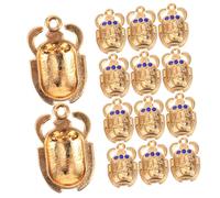 Gatuida 20pcs Retro Gold Beetle Charms Bulk DIY Jewelry Pendants for Necklace Bracelet Earrings Crafting Accessories with Detail and Texture