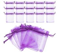 Gatuida 20pcs Sachet Bags Lavender Sachet Drawstring Bags Organza 7x9cm Purple Reusable Drawstring Closure for Cedar Herbs Bedrooms Luggage