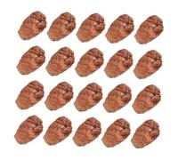 Gatuida 20pcs Simulated Real Looking Fake Meat Lifelike Fake Meat Model Artificial Food Fake Steak Meat Model Meat Model Decoration Artificial Meat Models Light Brown Pvc
