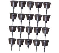 Gatuida 20pcs Small Fertilizer Baskets with Lid Portable Plastic Gardening Fertilizer Container for Bonsai Orchid and Aquarium Plant Growing Reusable Root Box