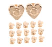 Gatuida 20pcs Small Metal Heart Shape Screw Back Rivets Purse Feet Hardware for Leather Bags Belt Handbag DIY Crafts Durable Sturdy Repair Replacement Nails