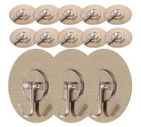 Gatuida 20pcs Stainless Steel Self-Adhesive Wall Hooks Traceless No Damage to Walls Easy to Paste Multi-Purpose Hooks for Bathroom and Outdoor Ceiling Picture Hanging