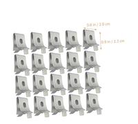 Gatuida 20pcs Stainless Steel Shelf Support Clips with Through for Glass Boards Shelf Bracket Pegs for Cabinets Closets Bookcases Window Frames Pillars Kitchen Storage