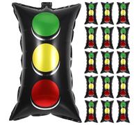 Gatuida 20PCS Traffic Light Foil Balloons - Race Car Themed Transportation Stop Lights Balloon Decorations for Kids Construction Vehicle Truck Racing Car Theme Birthday Party