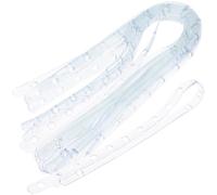 Gatuida 20pcs Transparent Non Slip Closet Connection Strips for Wardrobe Organizers Space Saving Hanger Rack Clips for Clothes Display and Retail Use and Reusable Clothing Hanging Strips