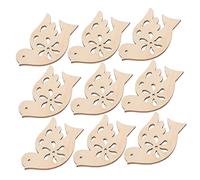 Gatuida 20pcs Unfinished Peace Dove Shape Wooden Slices Lightweight Wood Craft Embellishments with Hollow Design for Painting DIY Christmas Tree Decor and Sign Making