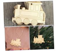 Gatuida 20pcs Unfinished Wooden Train Head Slices Blank Wood Pendants DIY Craft Supplies Rustic Train Accessories for Painting and Decoration