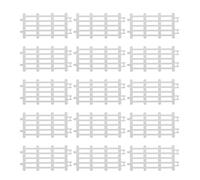 Gatuida 20Pcs White Miniature Plastic Farm Fence Set for Dollhouse and Micro Landscape, Decorative Fence for Scene Layout and Small Animal Enclosure