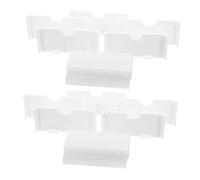 Gatuida 20pcs White Plastic Shelf Tags with Singlehole for Wire Hooks Stable Hanging Supermarket Price Labels for Retail Inventory and Merchandise Display Management