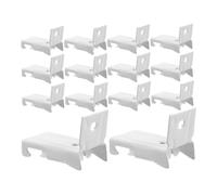 Gatuida 20pcs White Wall Mount Brackets for Flexible Curtain Track Adaptable Drapery Hardware for Curved Rods Easy Installation for Diverse Home Decor Styles