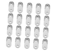 Gatuida 20pcs Zinc Alloy Wardrobe Rod Brackets Closet Pole Socket Supports for Wall Mounted Oval Hanging Rods Easy Installation Strong Load Bearing for Home Storage